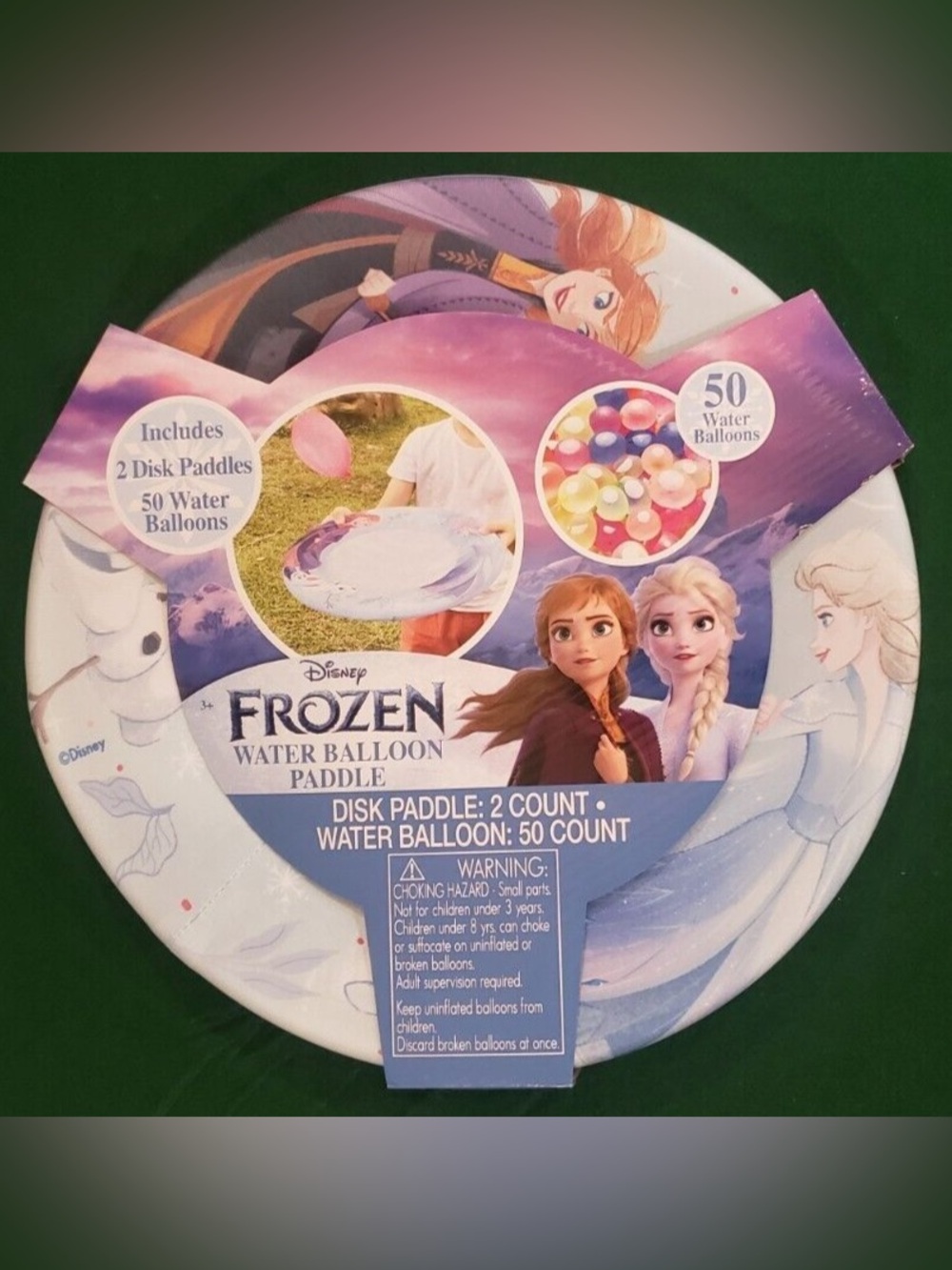 13 Inch Frozen 2 Water Balloon Disk Paddles & 50 Water Balloons